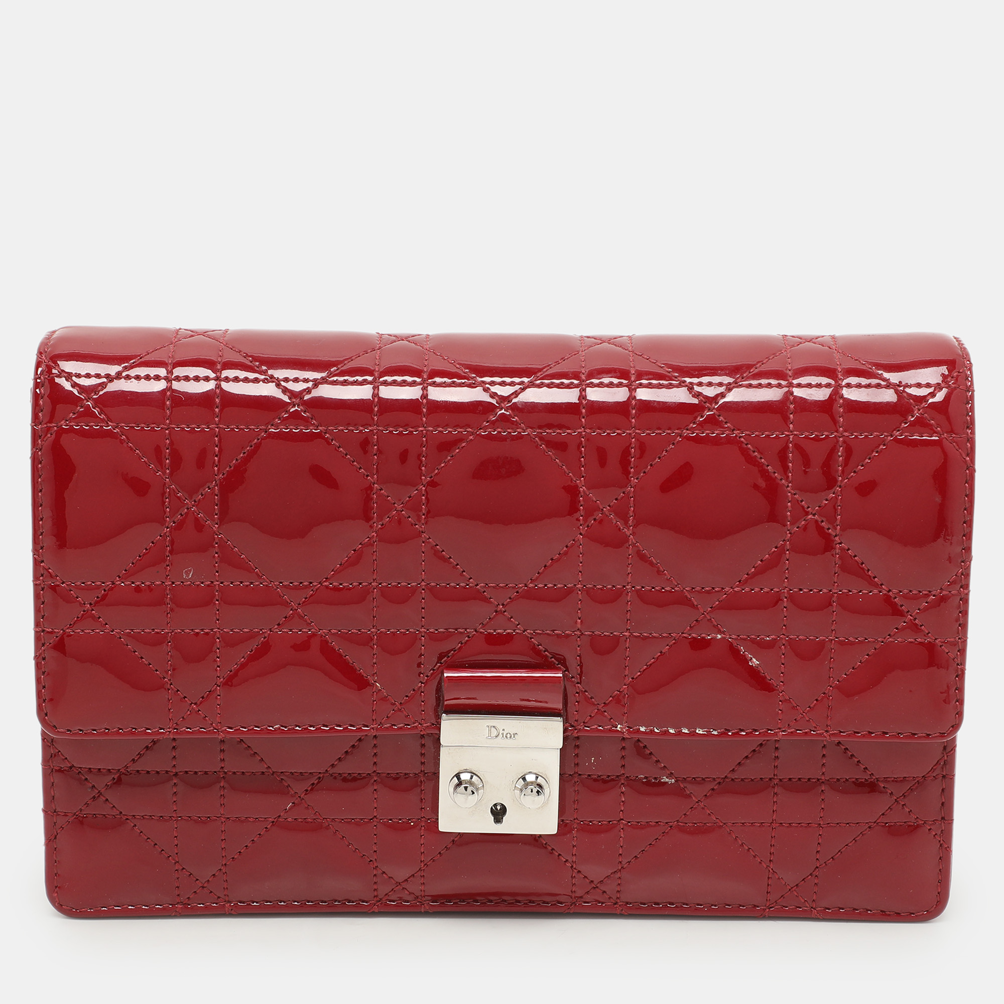 Dior Red Patent Leather Miss Dior Wallet On Chain Pouch, Wallets & Money Clips - Luxury Closet catalog