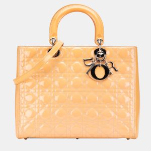Dior Brown Patent Leather Cannage Lady Dior Handbag, Tote Handbags - Luxury Closet catalog