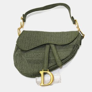 Dior Khaki Canvas Oblique Saddle Shoulder Bag, Shoulder Bags - Luxury Closet catalog