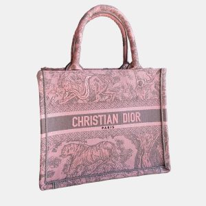 Dior Pink Canvas Book Tote Small Bag, Tote Handbags - Luxury Closet catalog