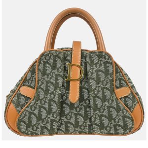 Dior Green Canvas Double Saddle Trotter Handbag, Shoulder Bags - Luxury Closet catalog
