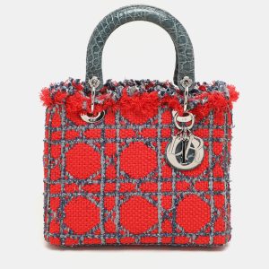 Dior Multicolor Croc Embossed Leather and Tweed Medium Lady Dior Tote, Tote Handbags - Luxury Closet catalog