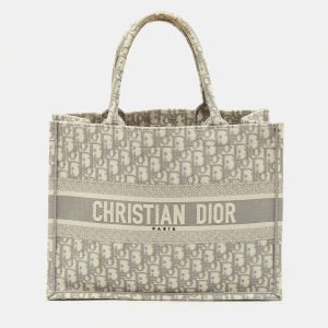 Dior Grey Oblique Embroidered Canvas Medium Book Tote, Tote Handbags - Luxury Closet catalog