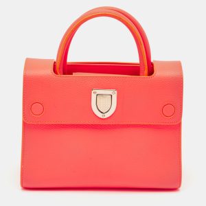 Dior Neon Orange Leather Mini Diorever Top Handle Bag, Satchels - Luxury Closet catalog