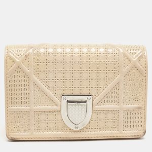 Dior Pink Microcannage Patent Leather Diorama Pouch, Wallets & Money Clips - Luxury Closet catalog