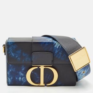 Dior Blue/Black Leather Tie Dye 30 Montaigne Box Bag, Shoulder Bags - Luxury Closet catalog