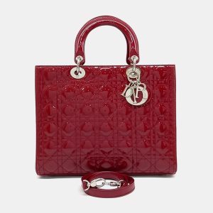 Dior Red Patent Leather Lady Large Bag, Handbags - Luxury Closet catalog