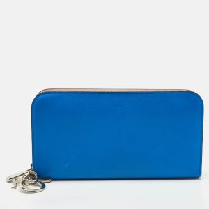 Dior Blue Leather Diorissimo Voyageur Zip Wallet, Wallets & Money Clips - Luxury Closet catalog