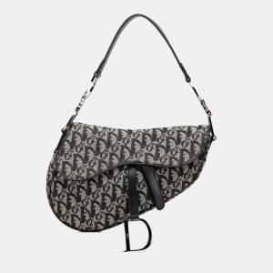 Dior Blue Diorissimo Canvas Saddle Bag, Shoulder Bags - Luxury Closet catalog