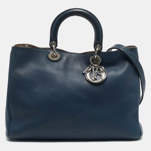 Dior Navy Blue Leather Large Diorissimo Shopper Tote, Tote Handbags - Luxury Closet catalog