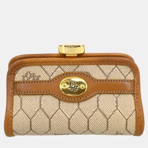 Christian Dior Beige/Brown Honeycomb Pattern Coin Case Wallet, Wallets & Money Clips - Luxury Closet catalog