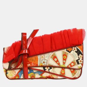 Christian Dior Multicolor Silk Embroidered Saddle Clutch, Clutches & Special Occasion Bags - Luxury Closet catalog