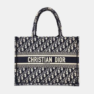 Dior Beige Navy Blue Fabric Oblique Book Tote Bag, Tote Handbags - Luxury Closet catalog