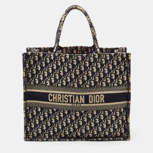 Dior Blue Oblique Embroidered Canvas Large Book Tote, Tote Handbags - Luxury Closet catalog