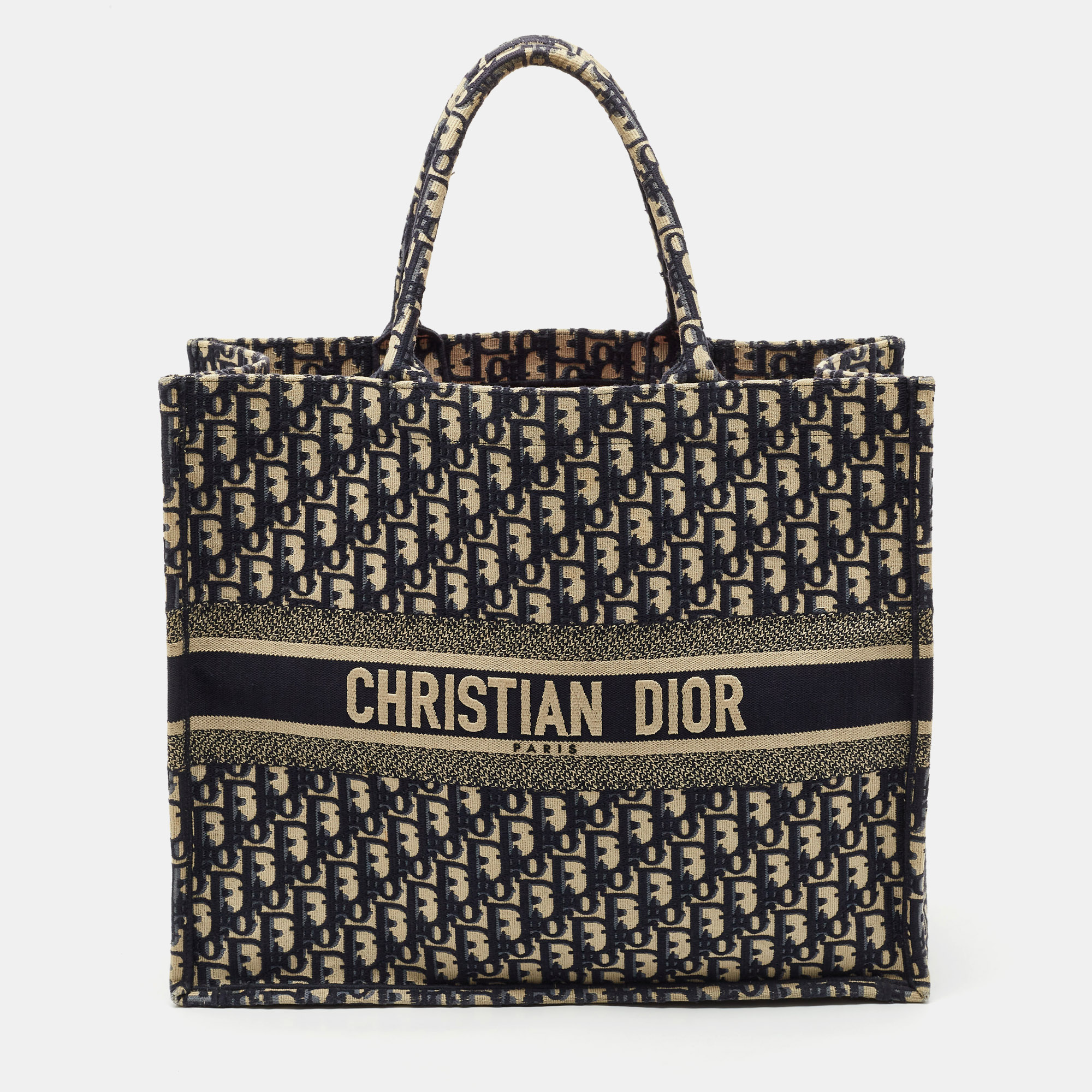 Dior Blue Oblique Embroidered Canvas Large Book Tote, Tote Handbags - Luxury Closet catalog