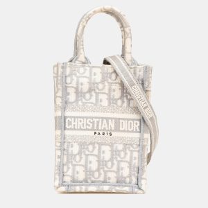 Dior Grey Mini Oblique Canvas Vertical Book Tote, Satchels - Luxury Closet catalog