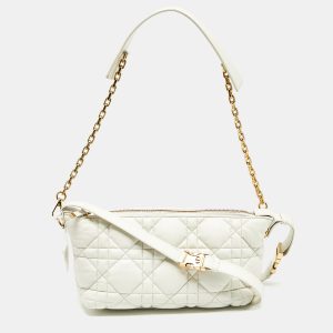 Dior Cream Macrocannage Leather Medium Nomad Shoulder Bag, Shoulder Bags - Luxury Closet catalog