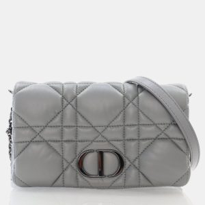 Dior Caro Mini Grey Calfskin Leather Shoulder Bag, Handbags - Luxury Closet catalog