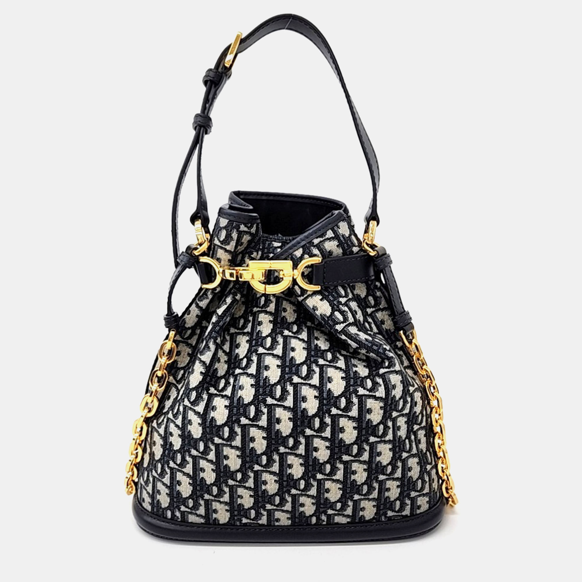 Dior Beige/Navy Blue Fabric Oblique C Dior Medium bag, Handbags - Luxury Closet catalog