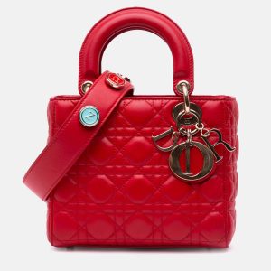 Dior Red Small Lambskin Cannage My ABCDior Lady Dior, Satchels - Luxury Closet catalog