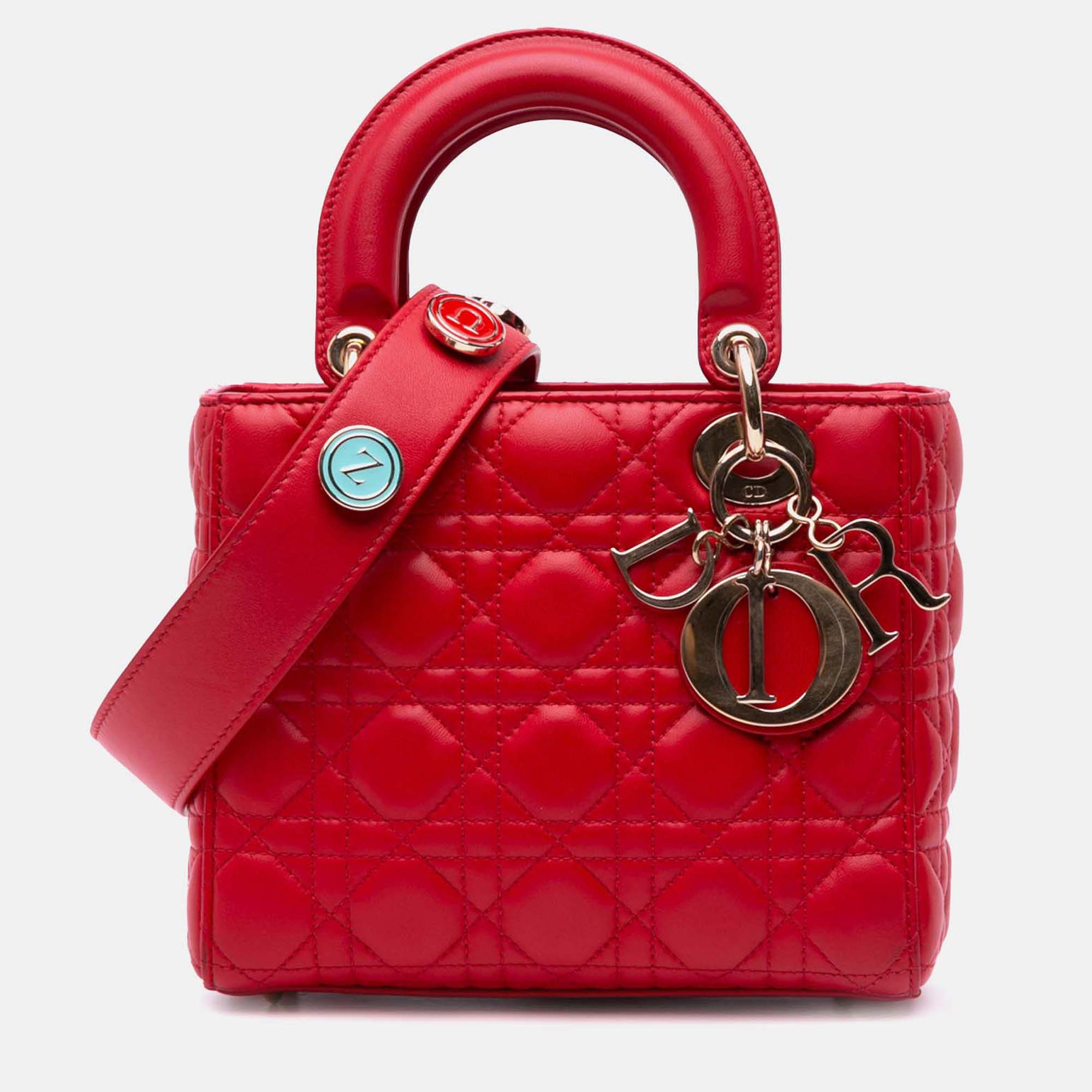 Dior Red Small Lambskin Cannage My ABCDior Lady Dior, Satchels - Luxury Closet catalog