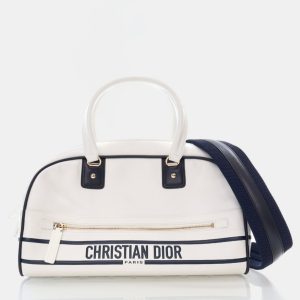 Dior Vibe Medium White Calfskin Bowling Bag, Satchels - Luxury Closet catalog