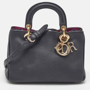 Dior Black Leather Mini Diorissimo Tote, Tote Handbags - Luxury Closet catalog