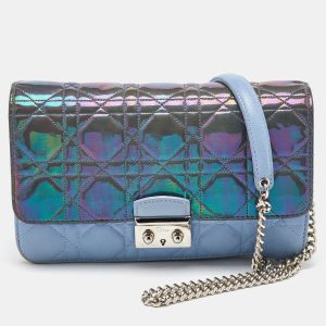 Dior Blue Iridescent Cannage Patent and Leather Miss Dior Promenade Bag, Shoulder Bags - Luxury Closet catalog