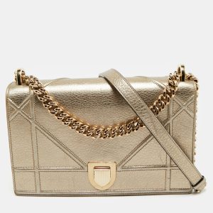 Dior Gold Leather Medium Diorama Shoulder Bag, Shoulder Bags - Luxury Closet catalog