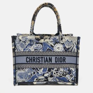 Dior Navy Blue Embroidered Canvas Zodiac Fantastico Book Tote, Tote Handbags - Luxury Closet catalog