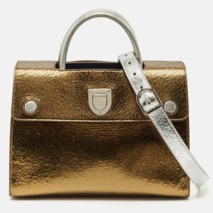 Dior Tricolor Crinkled Leather Medium Diorever Top Handle Bag, Satchels - Luxury Closet catalog