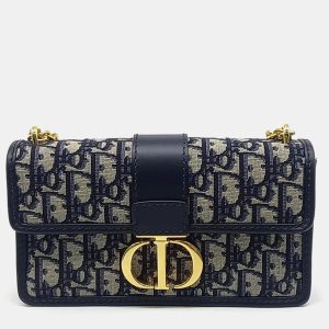 Dior Navy Blue Fabric Oblique 30 Montaigne Bag East West, Handbags - Luxury Closet catalog
