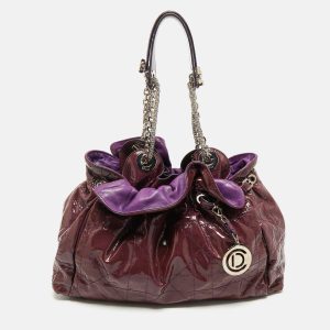 Dior Purple Cannage Patent Leather Le Trente Hobo, Shoulder Bags - Luxury Closet catalog