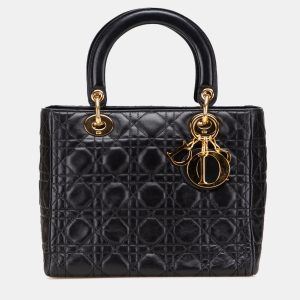 Dior Black Medium Lambskin Cannage Lady Dior, Satchels - Luxury Closet catalog