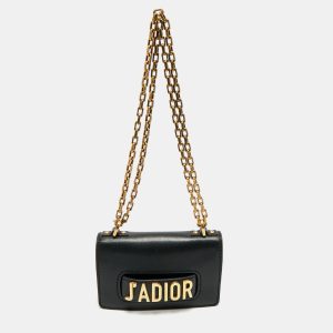 Dior Black Leather Mini J'Adior Chain Flap Bag, Shoulder Bags - Luxury Closet catalog