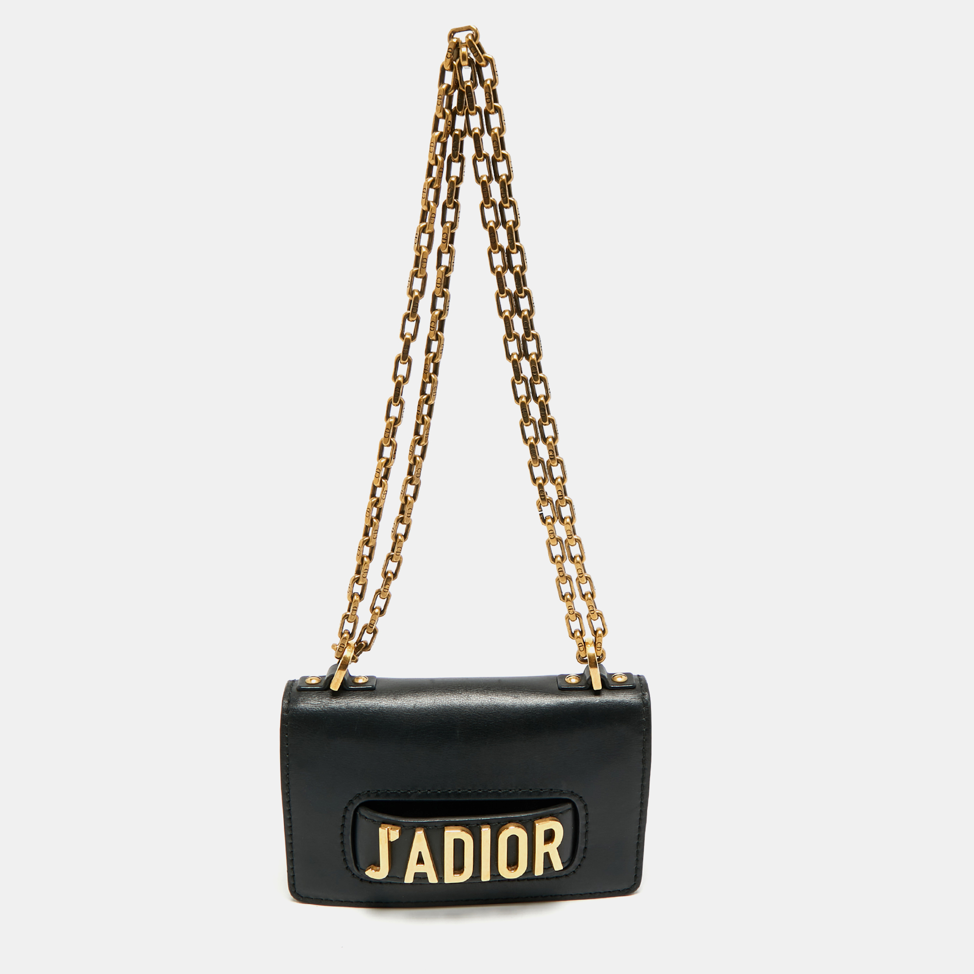 Dior Black Leather Mini J'Adior Chain Flap Bag, Shoulder Bags - Luxury Closet catalog