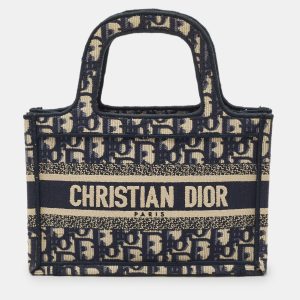 Dior Navy Blue Oblique Canvas Mini Book Tote, Tote Handbags - Luxury Closet catalog