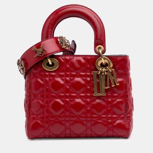 Dior Red Small Calfskin Cannage My ABCDior Lady Dior, Satchels - Luxury Closet catalog