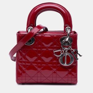 Dior Red Mini Patent Cannage Lady Dior, Satchels - Luxury Closet catalog