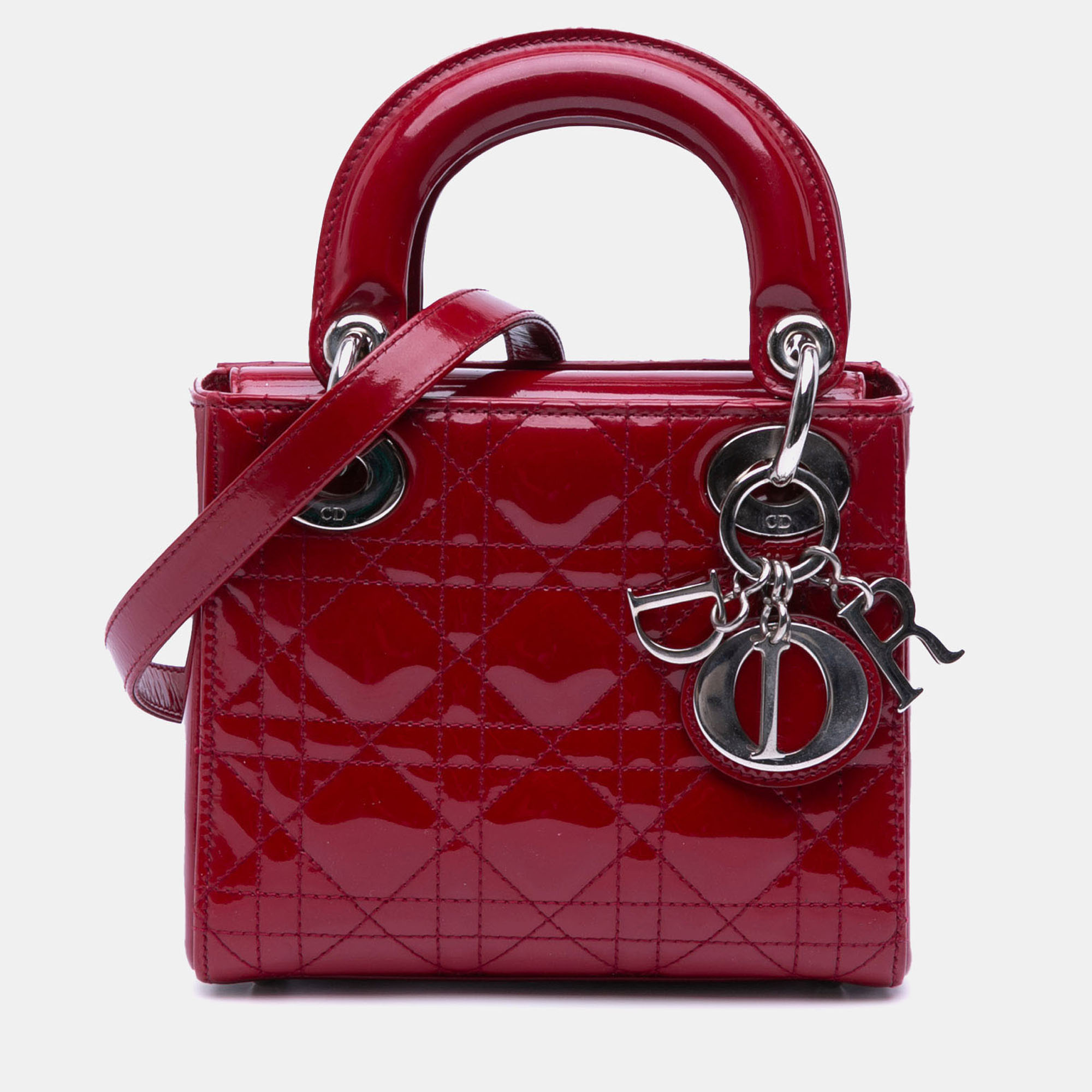 Dior Red Mini Patent Cannage Lady Dior, Satchels - Luxury Closet catalog