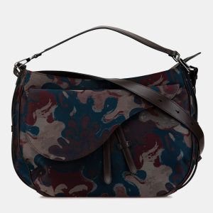 Dior Brown Peter Doig Denim Camouflage Soft Saddle Bag, Satchels - Luxury Closet catalog