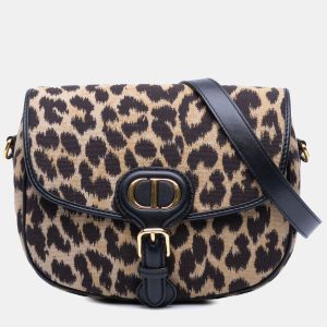 Dior Brown Mizza Medium Embroidered Canvas Leopard Bobby Crossbody, Shoulder Bags - Luxury Closet catalog