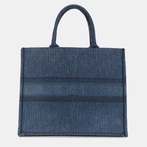 Dior Blue Large Oblique Denim Book Tote, Tote Handbags - Luxury Closet catalog