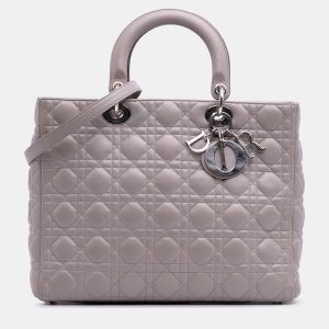 Dior Purple Large Lambskin Cannage Lady Dior, Satchels - Luxury Closet catalog