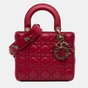 Dior Red Small Lambskin Cannage My ABCDior Lady Dior Bag, Satchels - Luxury Closet catalog