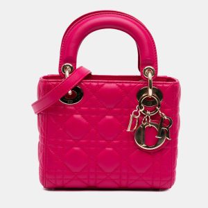 Dior Pink Mini Lambskin Cannage Lady Dior, Satchels - Luxury Closet catalog
