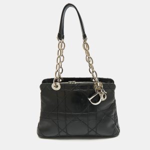 Dior Black Cannage Leather Soft Lady Dior Satchel, Satchels - Luxury Closet catalog