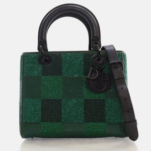 Dior Lady Dior Medium Crystal Embellished Leather Tote Bag, Satchels - Luxury Closet catalog