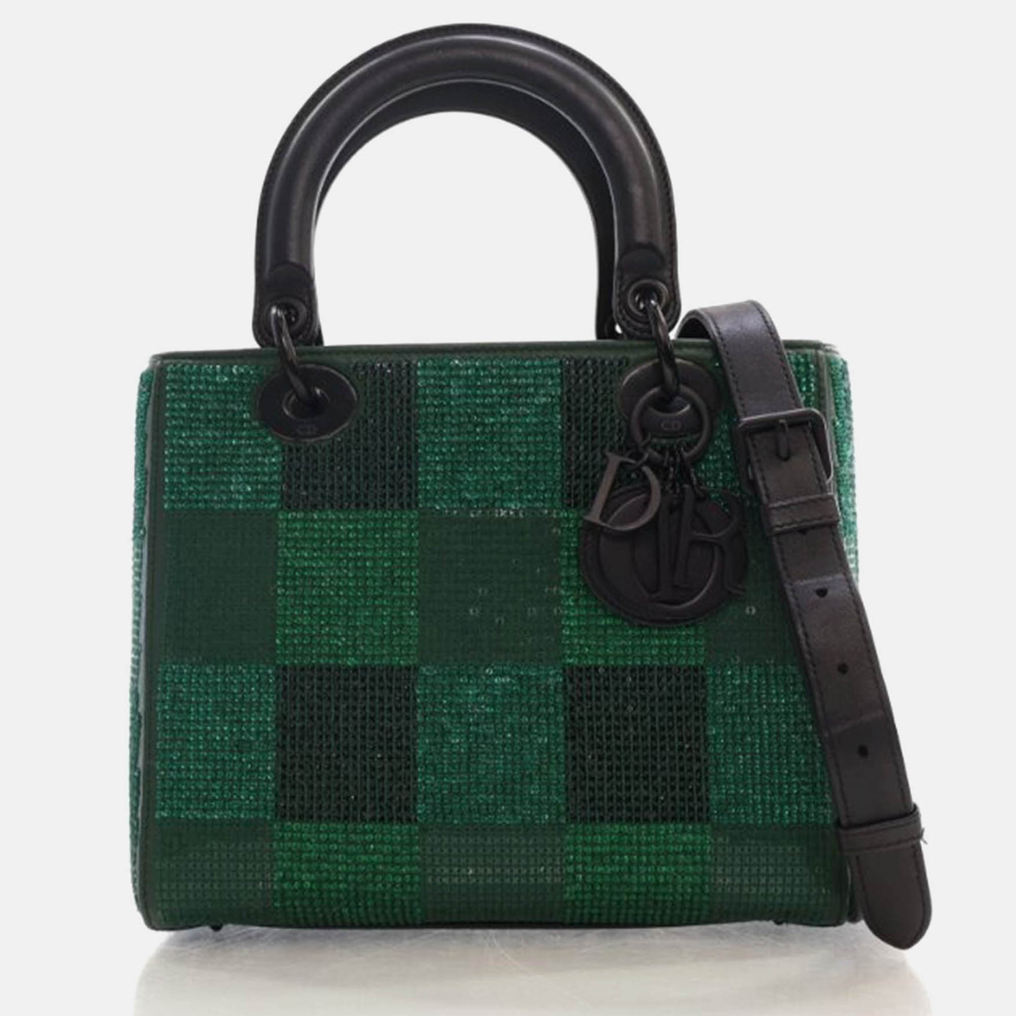 Dior Lady Dior Medium Crystal Embellished Leather Tote Bag, Satchels - Luxury Closet catalog