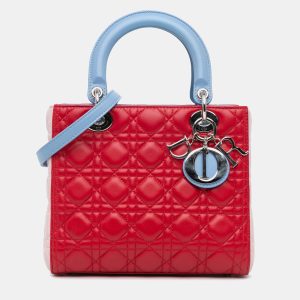 Dior Multicolor Medium Tricolor Lambskin Cannage Lady Dior, Satchels - Luxury Closet catalog